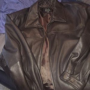 Brown leather jacket worn 4 times
